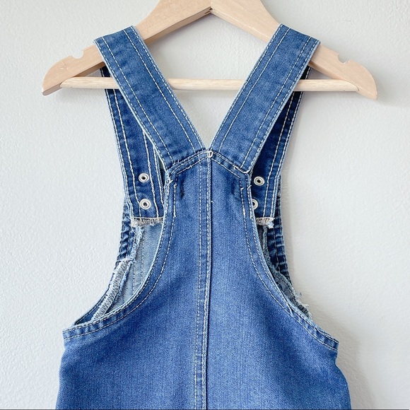 3/$15 Vintage DKNY Overalls skirt dress denim 2T 24m - Picture 5 of 8